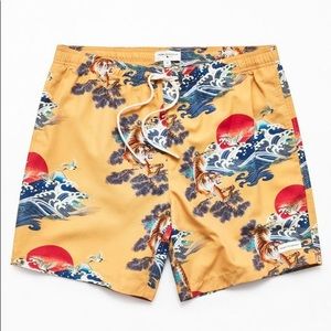 Pacsun Golden Tiger Swim Trunks
